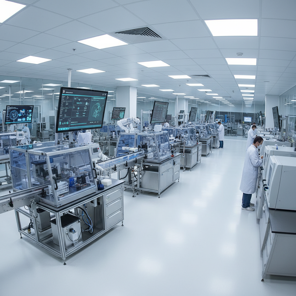 Modern pathology laboratory with advanced automated diagnostic equipment and Indian lab technicians in white coats at 51 Plus Lab Sector 51 Noida
